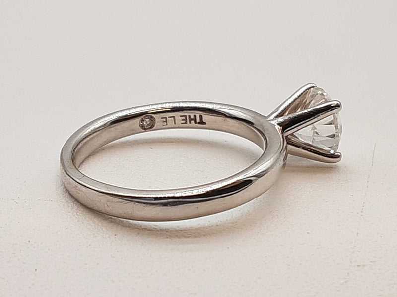1.00 Carat Diamond 14k White Gold 2.9g Solitaire Ring Size 4.5 Do0325lpxzde