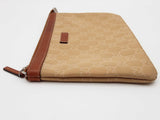 Gucci 282071 Tan Gg Nylon Pouch Do0525rxde