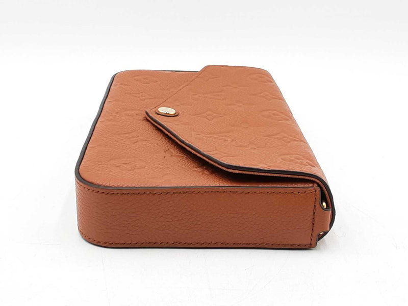 Louis Vuitton Pochette Félicie In Brown Monogram Empreinte Leather Fw1125pzxdu