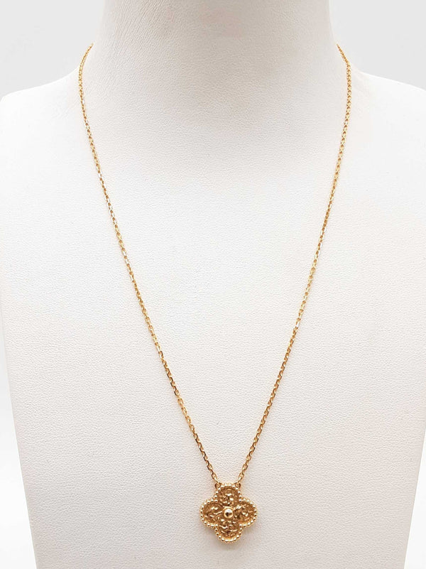 Van Cleef & Arpels Alhambra 18k Yellow Gold 5.7g Necklace 16 In Do0925lxzxde