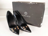 Versace Tribute Studded Medusa Leather Pumps Size 9 Sd0126lzxde