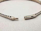 Approx 2.3 Ctw Diamonds 14k White Gold 8.9g Bangle Bracelet 6.75 In Do1224oxzxde