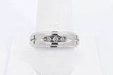 0.07ctw Diamond Ring In 10k White Gold 3.5 Grams Size 8.75 Eb0425ersa