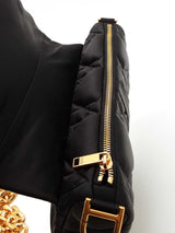 Christian Dior X Erl Black Satin Quilted Cannage Saddle Bag Eb0926opxzde