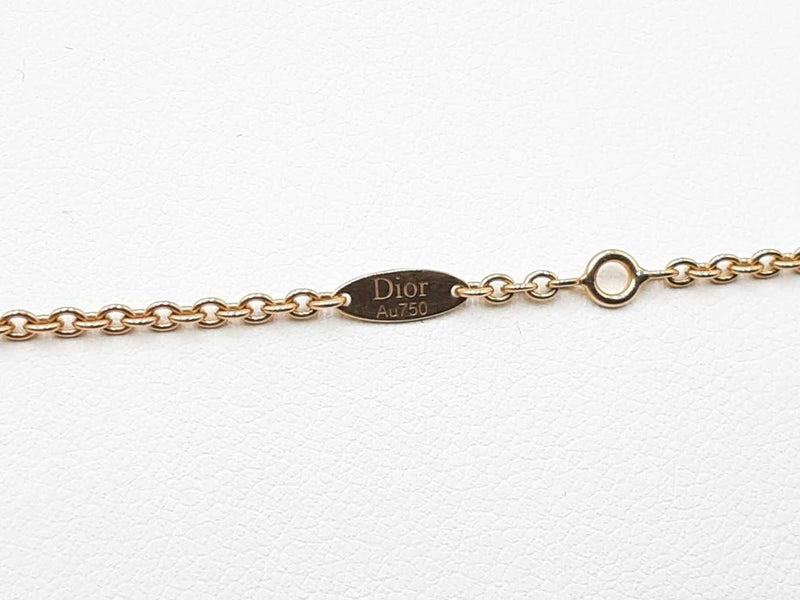 Christian Dior Rose De Vents Necklace In 18k Gold 13.8 Gram 32 Inch Fw0925wzxzdu