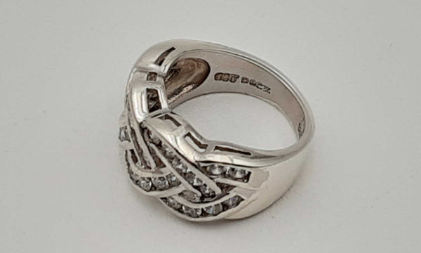 Sterling Silver Cz Braided Ring Size 5 Dolrsa 144010031507