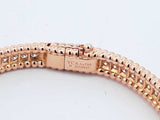 Van Cleef & Arpels Perlee Diamond Bangle Bracelet 18k Rose Gold 23.8g Eb924lwrxdu