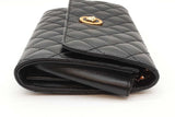 Versace Medusa Quilted Black Leather Wallet With Chain Eb0226oxzde