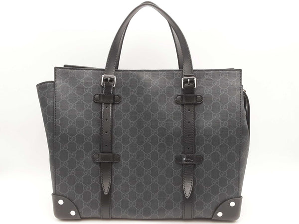 Gucci Gg Supreme Monogram Selleria Calfskin Tote Bag Sd0725pzxsa