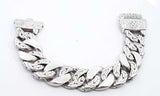 John Hardy 925 Wide Curb Link Bracelet Cubic Zirconia Hspxzsa