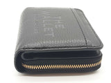Marc Jacobs The Wallet Black Leather Bifold Zipper Wallet Do0426lrde