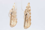 14k Yellow Gold Leaf Stud Earrings 3.8 Grams Eb0826pxzsa