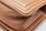 Chanel Quilted Iridescent Pink Leather Boy Bag Eb0526oxerde