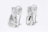 0.6ctw Diamond Omega Back Earrings In 14k White Gold 7.7 Grams Eb1125pxzsa