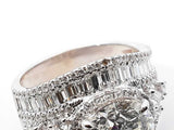 4.05 Ctw Diamond (Clarity Enhanced/fracture Filled) 18k Gold Ring 8.2g Size 7.75