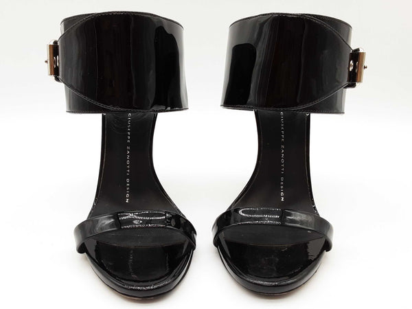 Giuseppe Zanotti Buckle Black Patent Leather Heels Size Eu 36 Do0725lorde