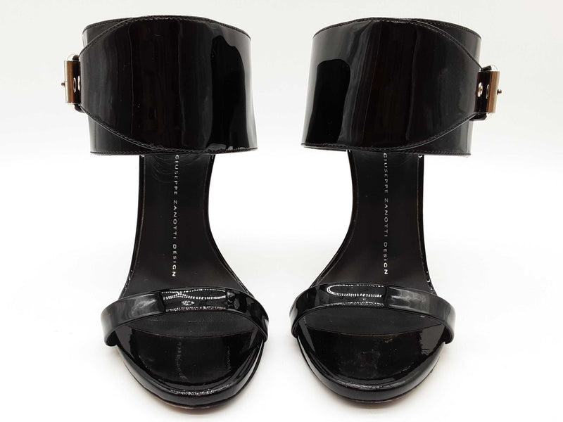 Giuseppe Zanotti Buckle Black Patent Leather Heels Size Eu 36 Do0725lorde