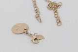 14k Yellow Gold Link Bracelet With Cross Medallion Charm 2.4 Grams 7 Inch Eb0926lxzsa