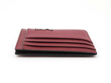 Michael Kors Cooper Slim Card Case In Dark Cherry Synthetic Leather Fw0826lrdu