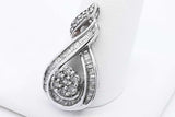 0.65ctw Diamond Pendant In 10k White Gold 3.5 Grams Eb0725sxdu