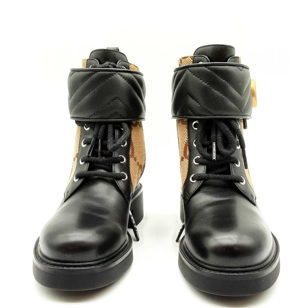 Gucci 678984 Size 6 Matelasse Gg Supreme Lace Up Boots Lh0624wrxde 144 –  Max Pawn