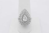 1.91cttw Diamond Ring In 14k White Gold 7.3 Grams Size 8.25 Eb0126lrxzsa