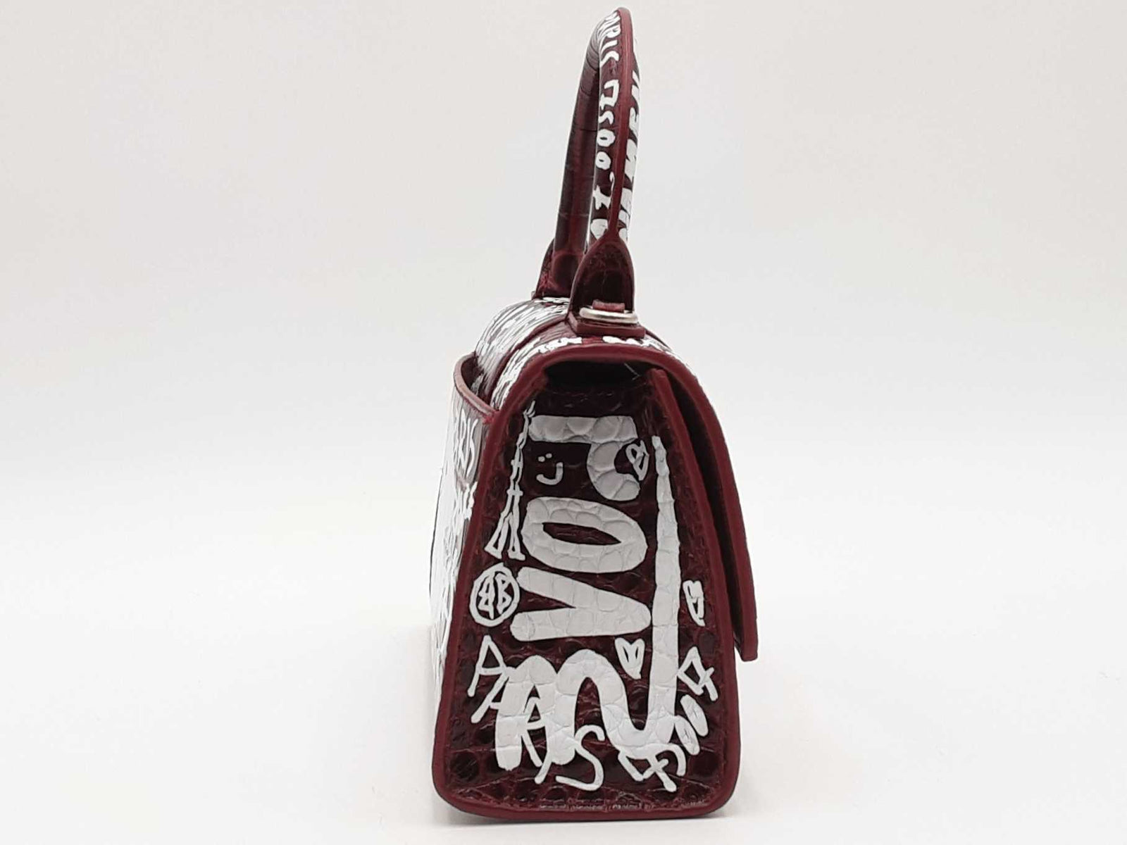 Balenciaga Xs Hourglass Graffiti Bag Red Aa0326rrzsa – Max Pawn