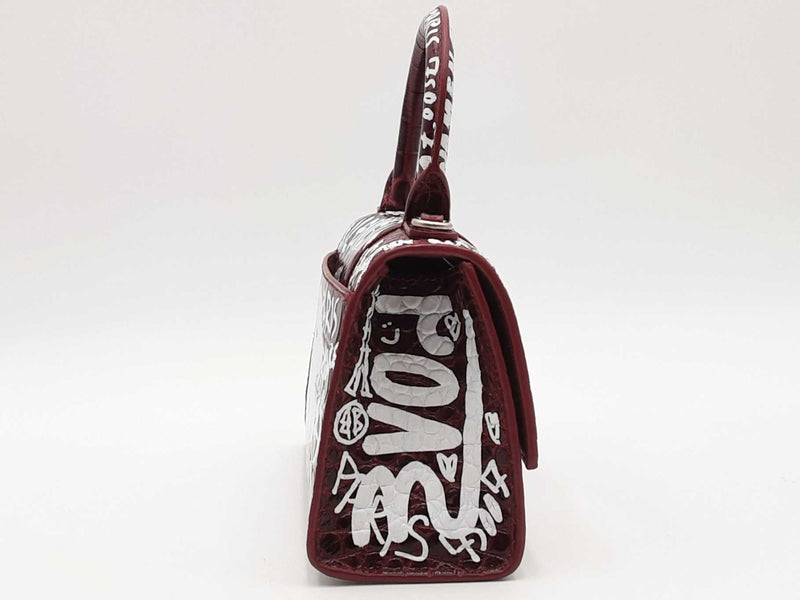 Balenciaga Xs Hourglass Graffiti Bag Red Aa0326rrzsa – Max Pawn
