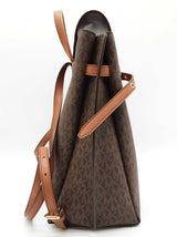 Michael Kors Emilia Brown Signature Coated Canvas Leather Backpack Do0325rxde