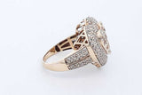 3.36cttw Diamond Cluster Ring In 10k Yellow Gold 6.5 Grams Size 8.25 Eb0826rxzde