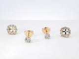 2.5 Cttw Diamond & 14k Yellow Gold Stud Earrings & Jackets 6.7 Gram Fw0826lrzxdu