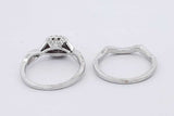1.17cttw Diamond 14k White Gold Wedding Set 6.5 Grams Size 8 Eb0526cxzsa