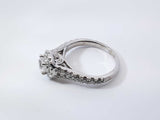 0.85 Cttw Diamond & 14k White Gold Halo Engagement Ring 3.9g Size 6 Fw0326prxdu