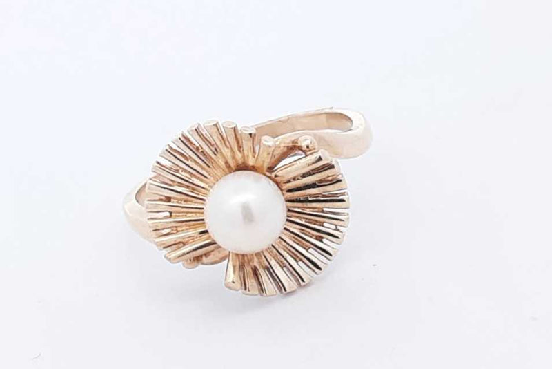 Pearl Ring In 10k Yellow Gold 5.4 Grams Size 12 Eb1024lxzsa