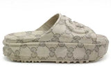 Gucci Interlocking G Logo Rubber Slides Beige Size 40 Aa1026lrzsa