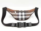 Burberry Mini Cason Belt Bag In Dark Birch Brown Check Coated Canvas Fw0326oxzdu
