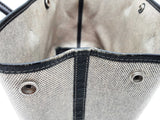 Hermes 36 Garden Party Gray Coated Canvas Black Leather Tote Bag Do1125wcrde