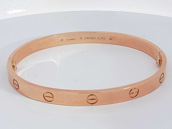 18k Rose Gold Cartier Love Bracelet 35 Grams Size 19 Aa0525lizxsa
