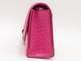 Balenciaga Hourglass Sling Crocodile-effect Leather Pink Handbag Aa0326erzsa