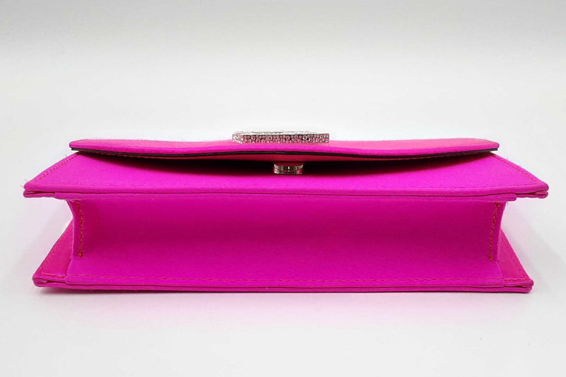 Christian Louboutin Loubi54 Holly Pink Satin Shoulder Bag Eb0624ixzdu