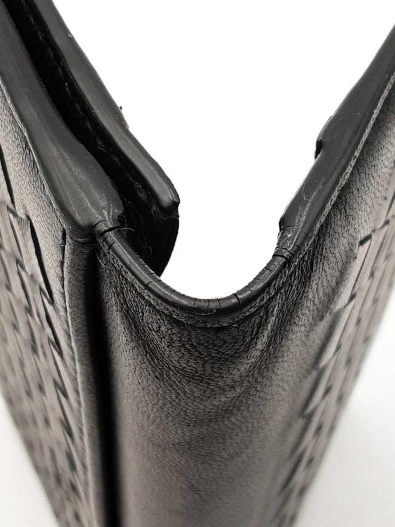 Bottega Veneta Intrecciato Black Leather Long Bifold Wallet Fw0425czdu