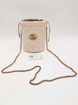 Gucci Marmont Quilted Chevron Crossbody Bucket Bag Eb0326orxsa