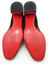 Christian Louboutin Miss Sab 55 Black Suede Pumps Size 37 Eb0426lxzsa