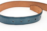 Salvatore Ferragamo Patent Blue Leather Belt With Blue Gancini Buckle Eb1125rxde