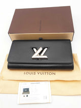 Louis Vuittion Black Epi Leather Twist Wallet Eb1124orxsa