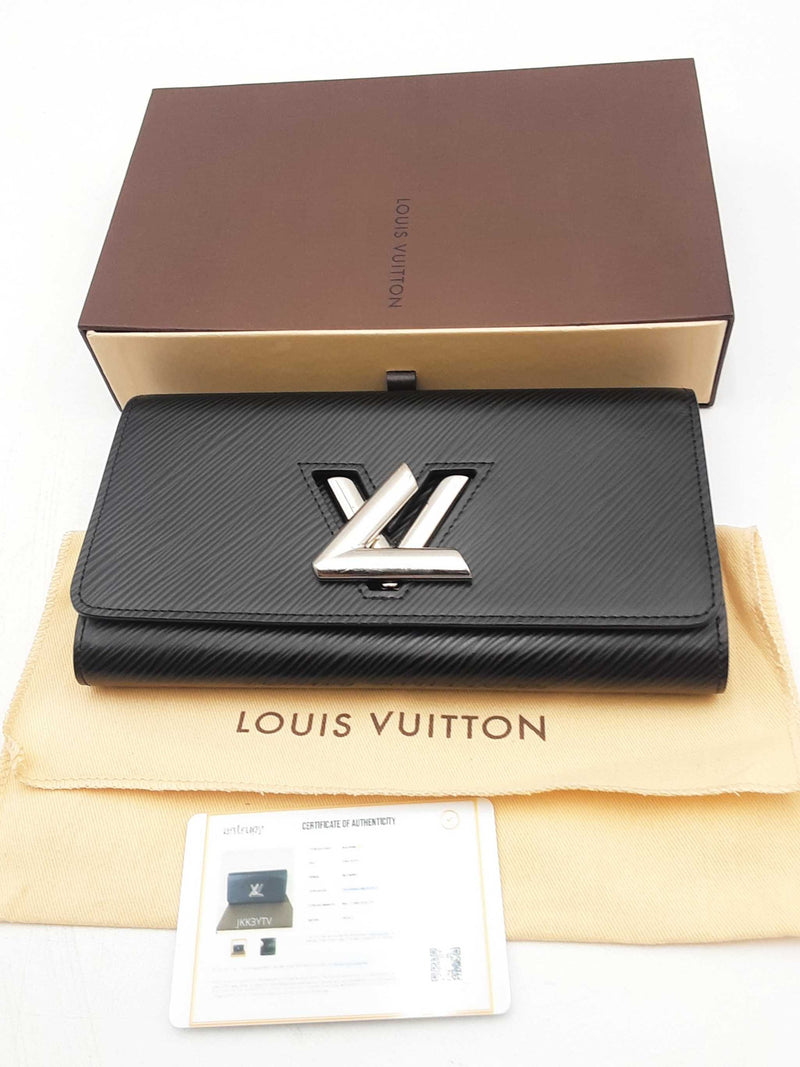 Louis Vuittion Black Epi Leather Twist Wallet Eb1124orxsa