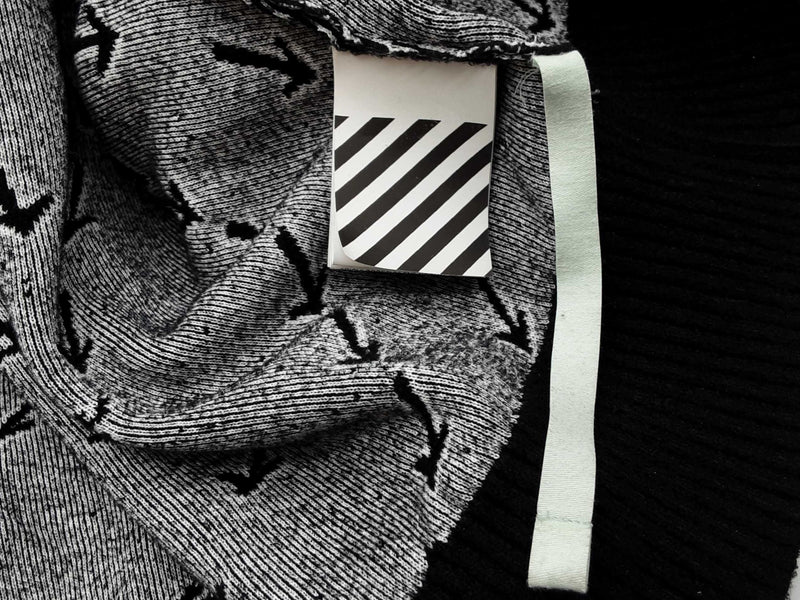 Off White Oversized Black White Arrow Knitwear Hood Sweater Size Xxl Do1025prxde