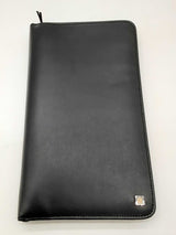 Lanvin Black Leather Zipper Organizer Wallet Do0125lxzde