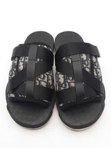 Christian Dior Oblique Jacquard Alpha Sandals Size 38 Eb0326lorsa