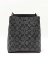 Coach Small Town Bucket Bag In Gray & Black Signature C Coated Canvas Fw0726rzdu